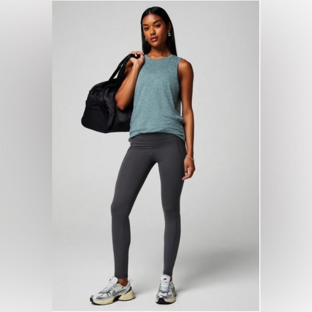NWT- Fabletics PureLuxe HW Pocket Full length Legging- MIDNIGHT (27 inch inseam)